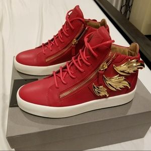 Red shoe gold wing  size 11